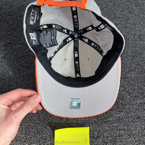 Cleveland Browns New Era Throwback Elf 9FIFTY Adjustable Snapback Hat - Orange - Picture 3 of 3